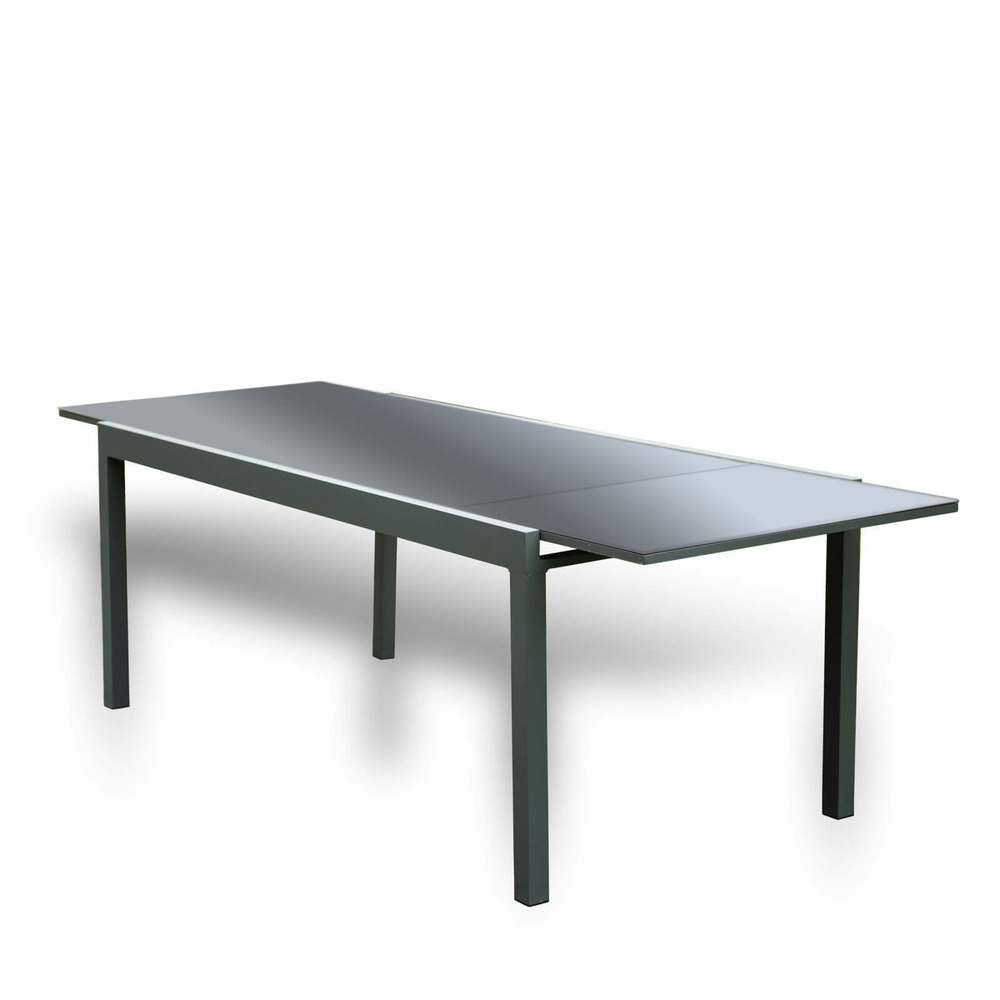 Home deluxe - table de jardin extensible - sol - env. 180(240) x90x75 cm - accessoires inclus