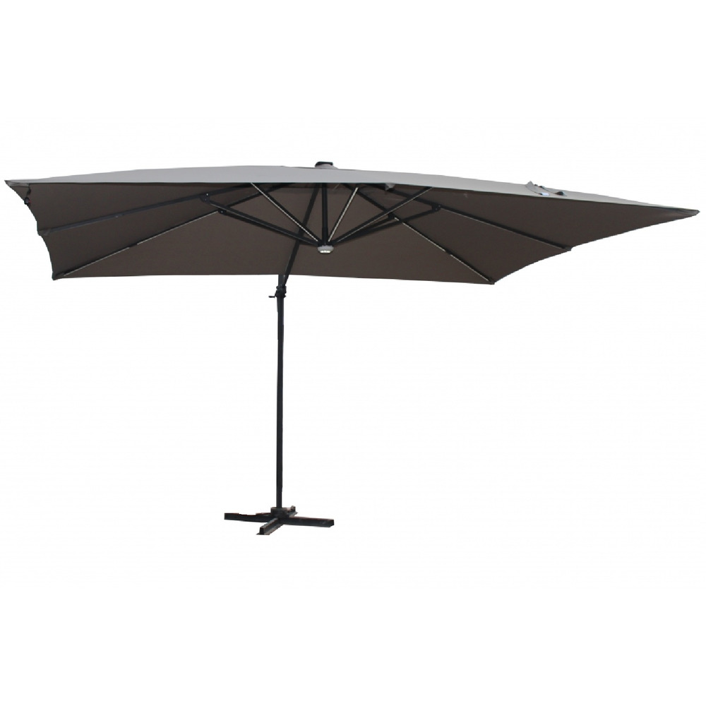 Parasol led 3 x 4 m gris calvia