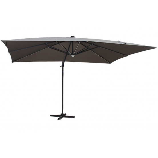 Parasol led 3 x 4 m gris calvia