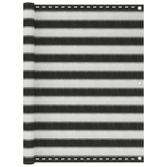 Écran de balcon pehd 120x500 cm anthracite et blanc