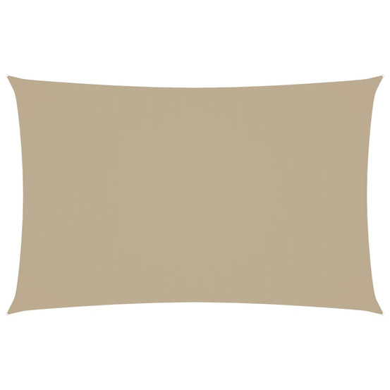Voile de parasol tissu oxford rectangulaire 2,5x5 m beige