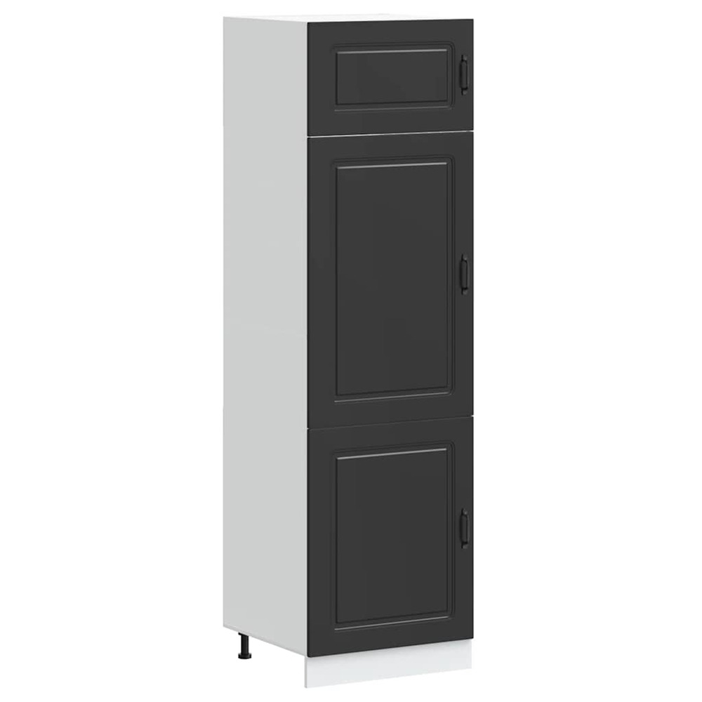 Armoire de cuisine kalmar noir bois d'ingénierie