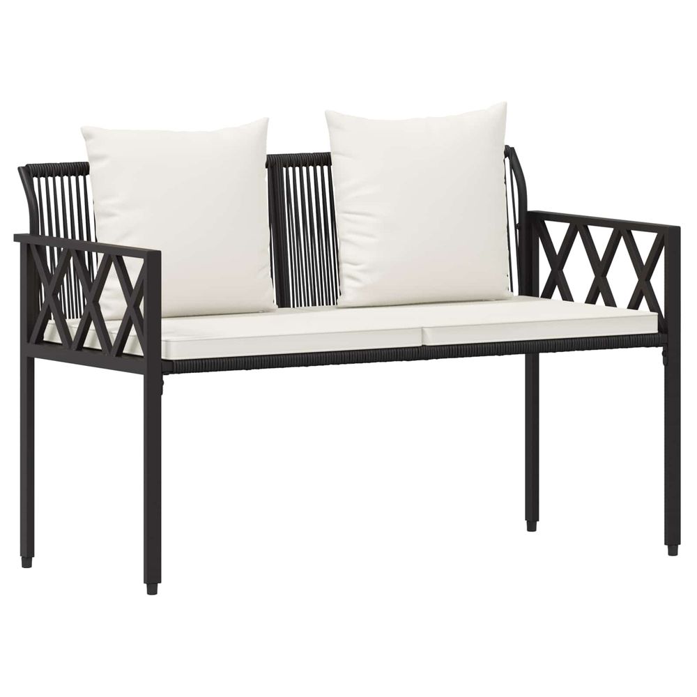 Bancs d'extérieur 2 -seater 116 x 56 x 75 cm polyrotin