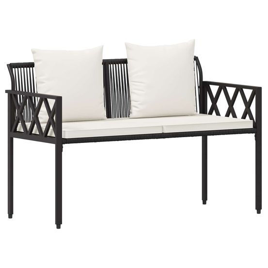 Bancs d'extérieur 2 -seater 116 x 56 x 75 cm polyrotin