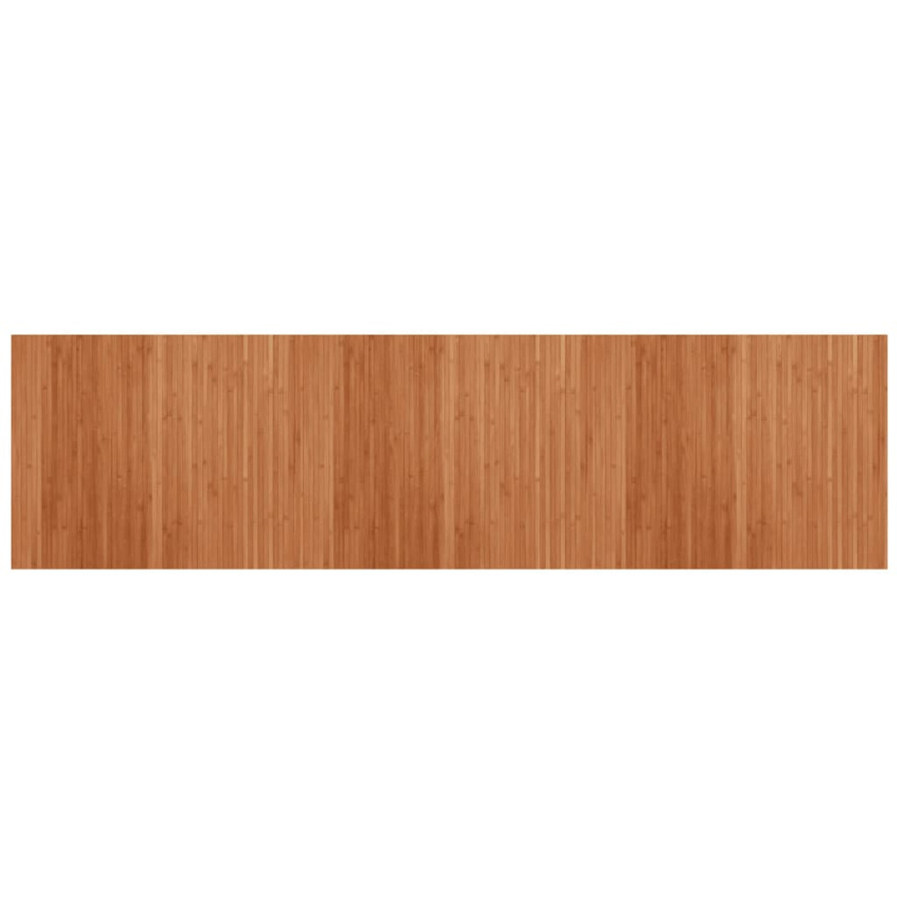 Tapis rectangulaire marron 80x300 cm bambou