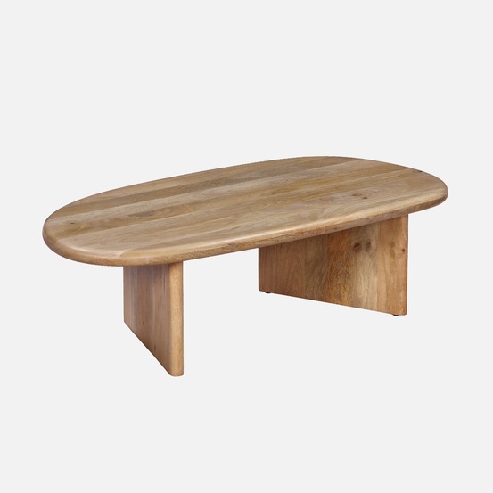Table basse ovale bois de manguier - shiva