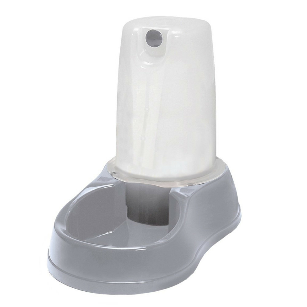 Distributeur d'eau 1. 5 litres, gris en plastique, pour chien ou chat