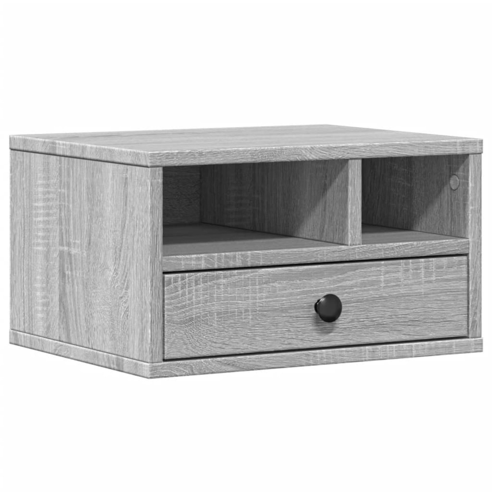 Support d'imprimante sonoma gris 40x32x22,5cm bois d'ingénierie