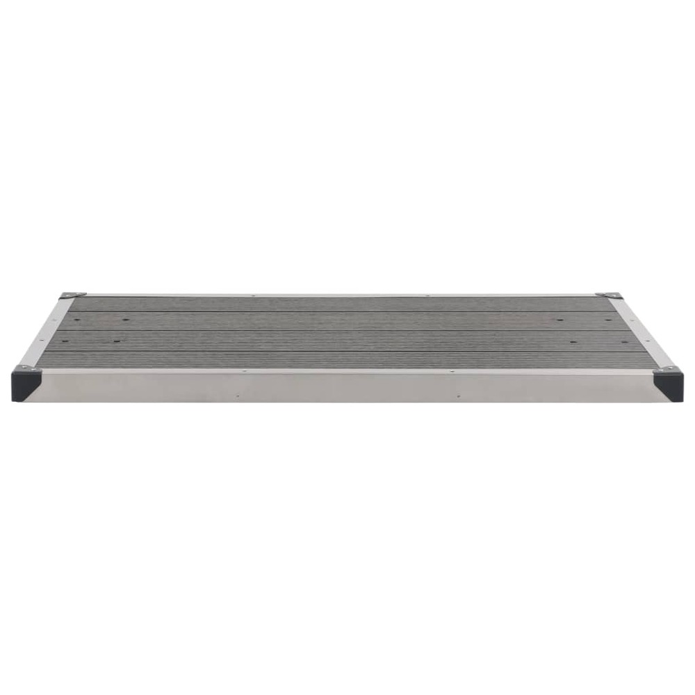 Receveur de douche extérieur wpc acier inoxydable 110x62cm gris