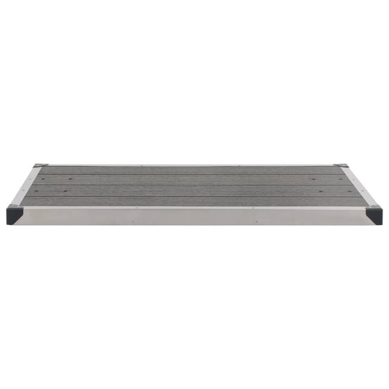 Receveur de douche extérieur wpc acier inoxydable 110x62cm gris