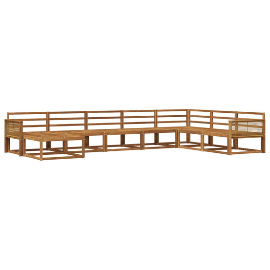 Ensemble de canapés d'extérieur 8 pcs naturel