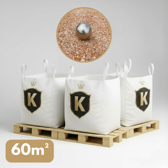 Sable stabilisé rose 0/8 mm – pack 3 big bag +/- 1,5t – pétanque