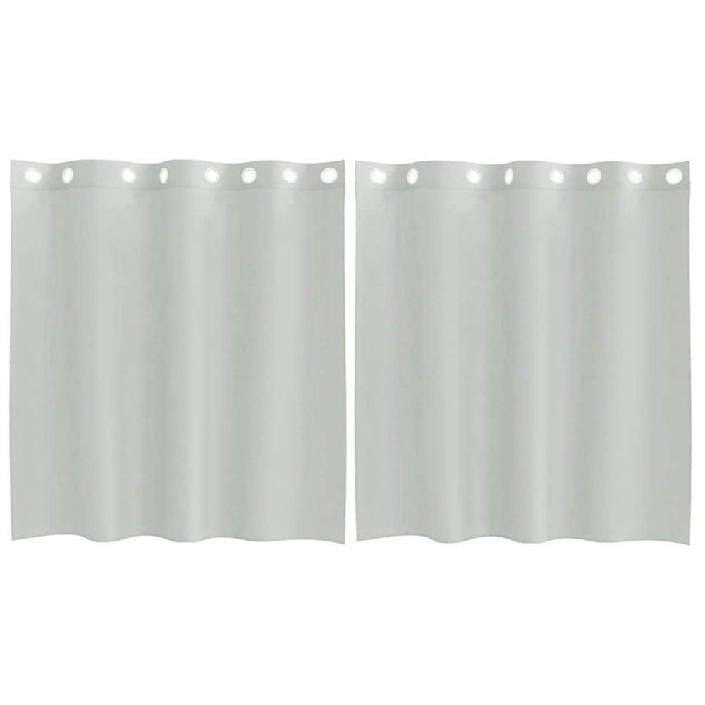 Rideaux en voile avec œillets 2 pcs gris clair 140x140 cm