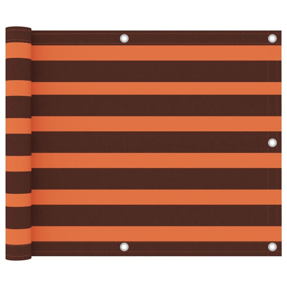 Écran de balcon orange et marron 75x300 cm tissu oxford