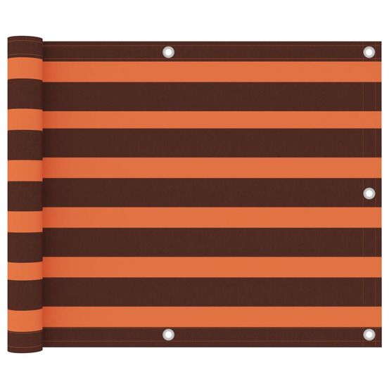 Écran de balcon orange et marron 75x300 cm tissu oxford