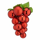 Boules de noël petit raisins rouge plastique 14 x 14 x 25 cm