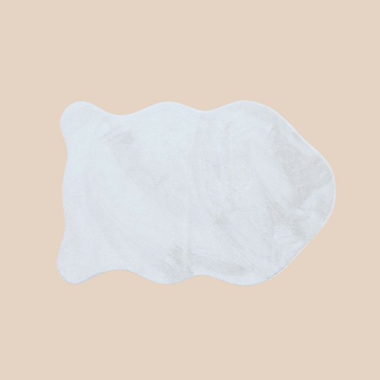 Descente de lit fausse fourrure blanche 90x60cm