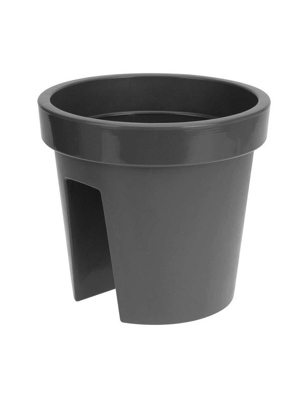 Pot injection couleur anthracite pour balcons ø28cm