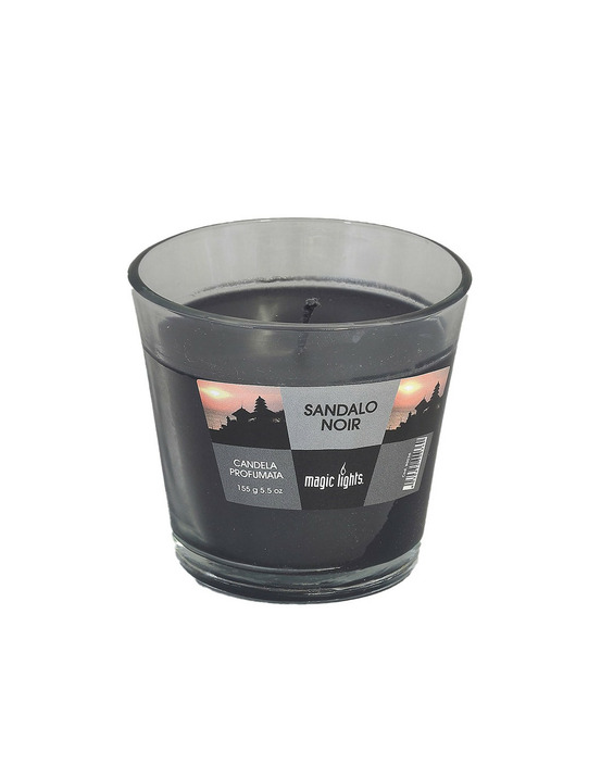 4 bougie parfumée en verre de glace bois de sandal 150 gr.magic lights