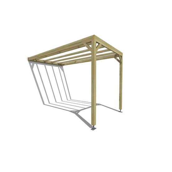 Pergola bois • 2m x 4m • adossée • sens profondeur • livraison comprise