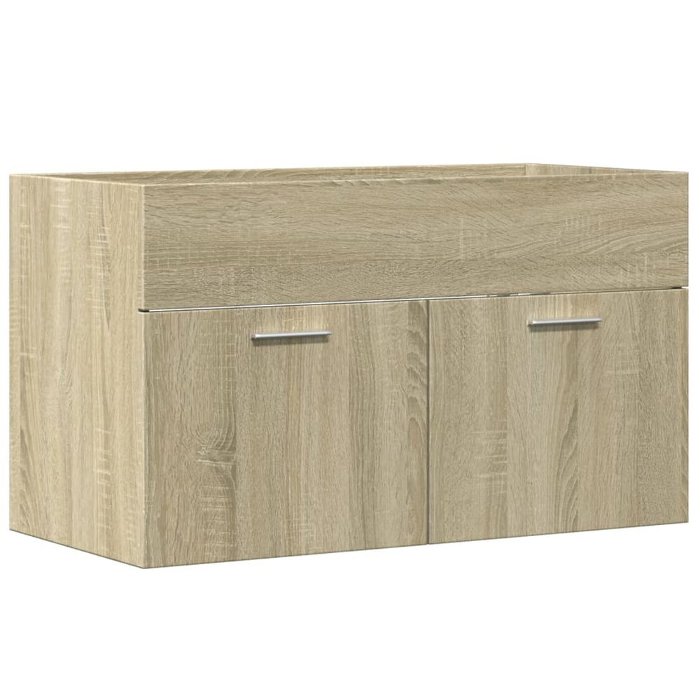 Armoire d'évier chêne sonoma 80x38,5x46 cm aggloméré