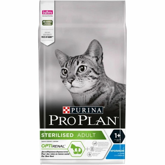Croquettes chat sterilised adult avec optirenal lapin - purina proplan 10kg