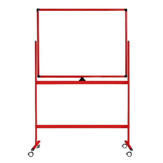 Tableau blanc mobile 100x150 cm - double face - rouge