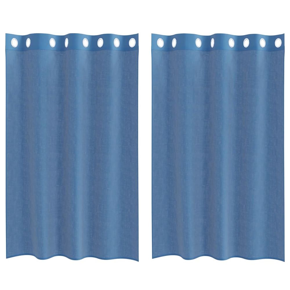 Rideaux en voile avec œillets 2 pcs bleu royal