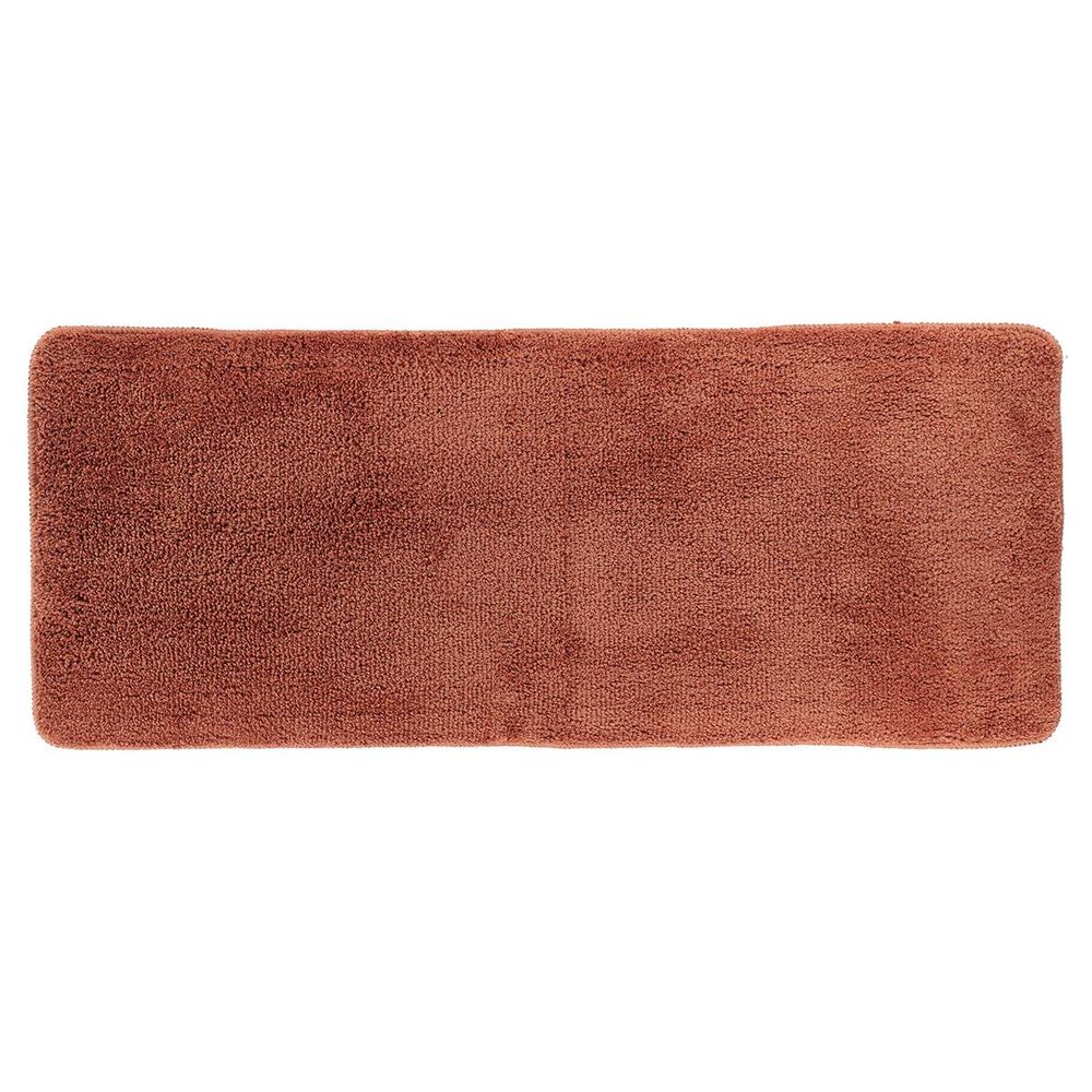 Tapis microfibre double vasque 50x120 cm dessous latex - cuivre