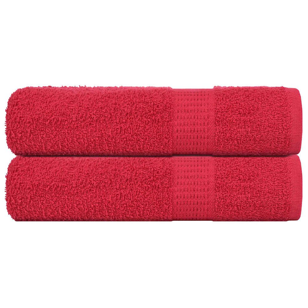Serviettes de bain frogn 2 pcs rouge 100x150 cm 360 g/m²