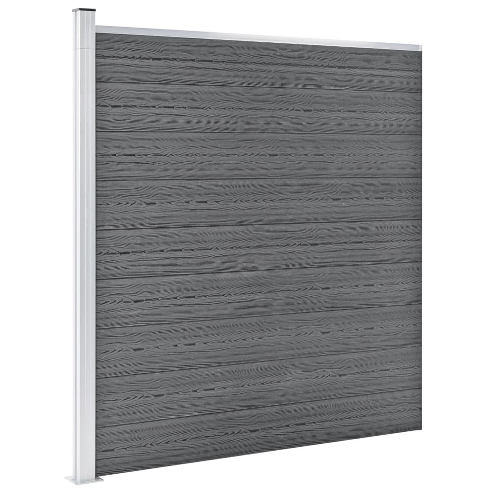 Clôture de jardin wpc 1564x186 cm gris