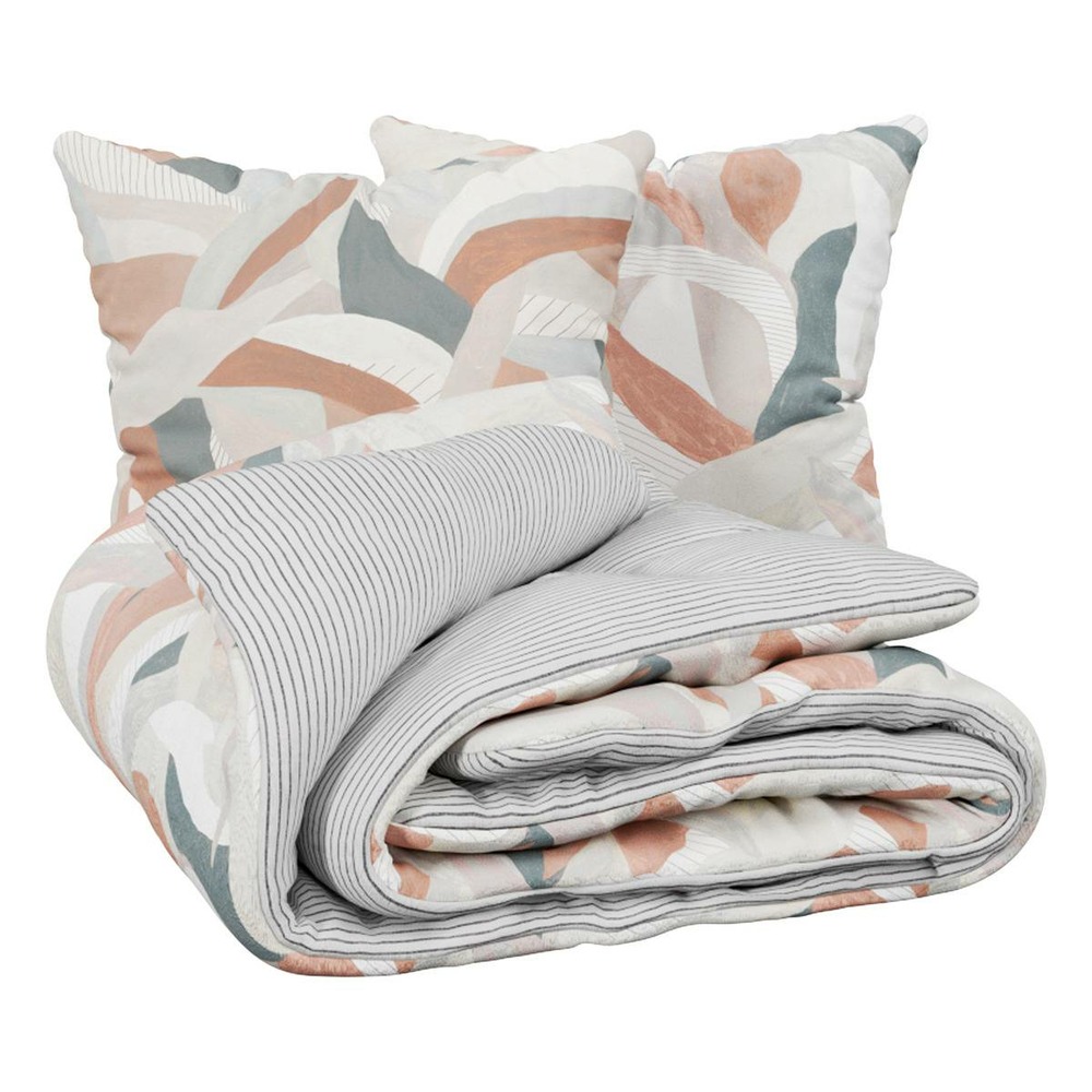 Parure de lit aeris marron 240x220cm