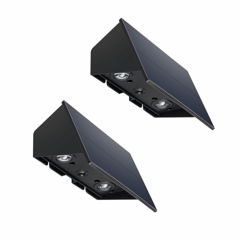 Lot de 2 projecteurs solaires blinky noir plastique h18 cm