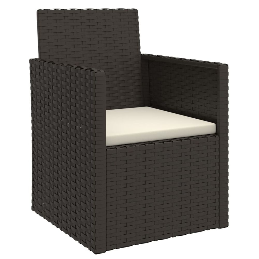 Fauteuil de jardin avec coussin noir résine tressée