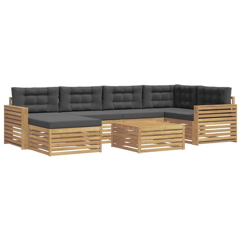 Ensemble de canapés d'extérieur 7 pc blanc et anthracite