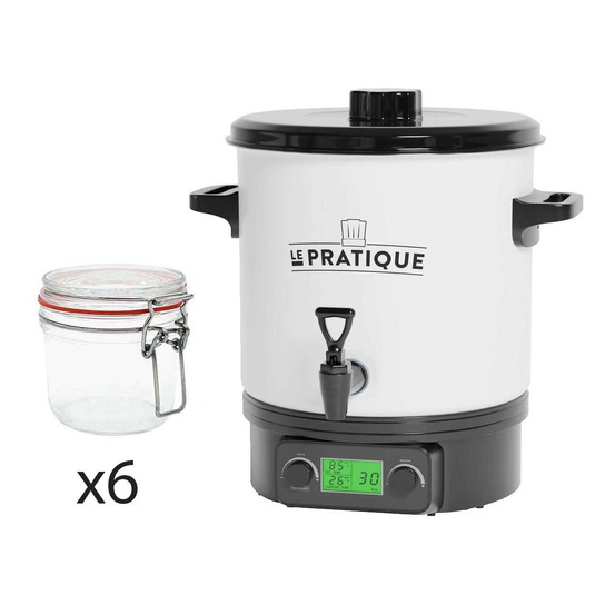 Stérilisateur automatique en émail écran lcd avec 6 bocaux stérilisateur + 6 boc