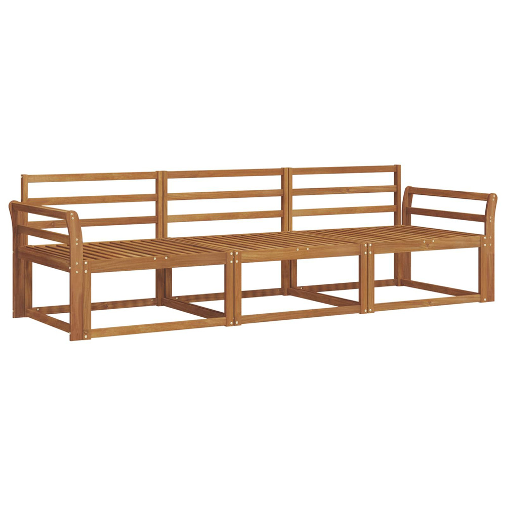 Ensemble de canapés d'extérieur 3 pcs naturel