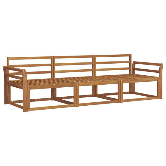 Ensemble de canapés d'extérieur 3 pcs naturel