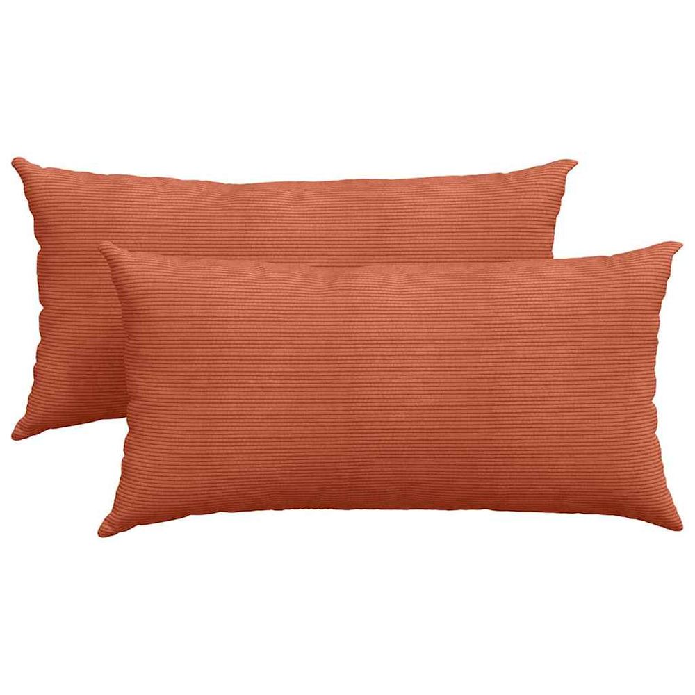 Coussins de canapé 2 pcs rouge orange 80 x 40 cm