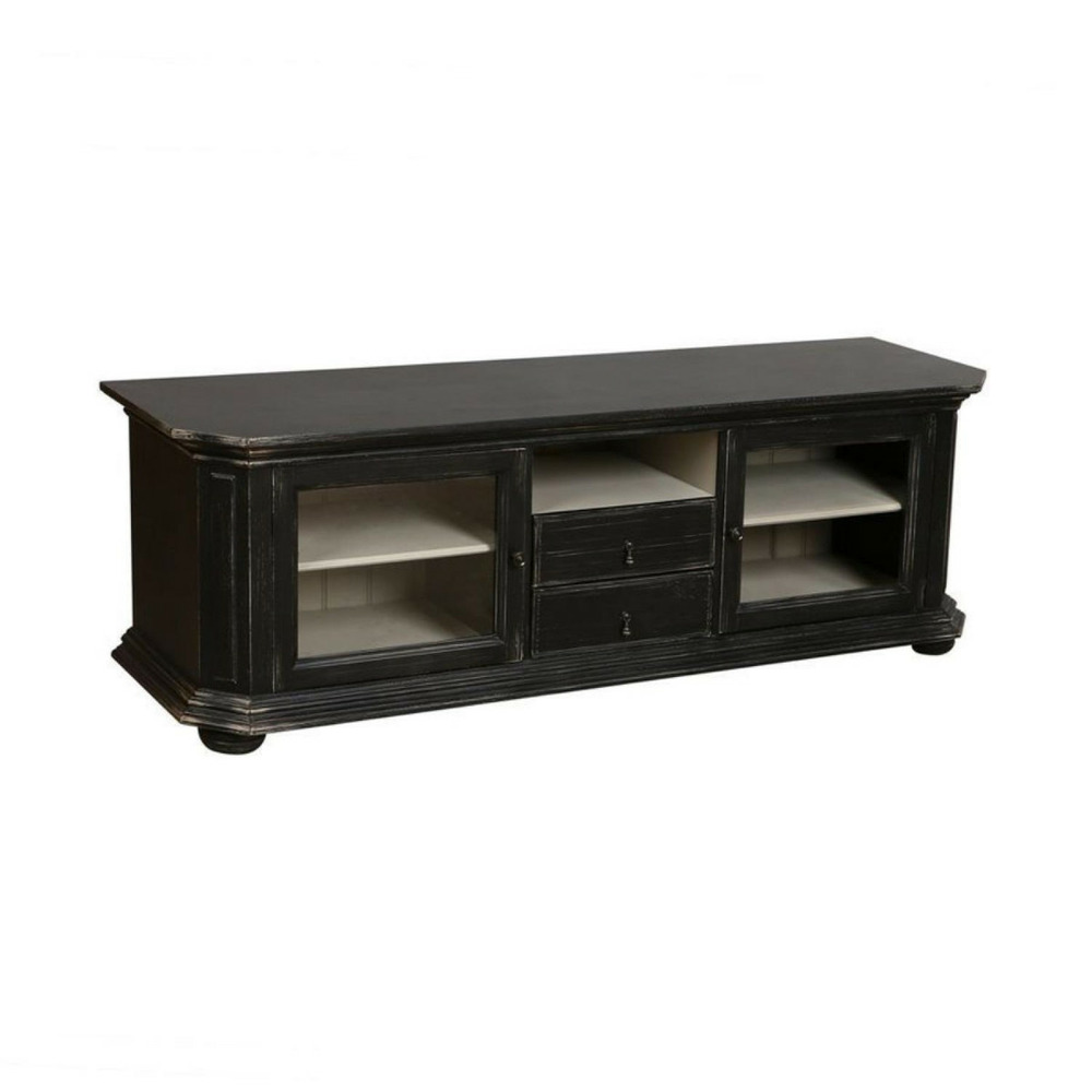 Meuble tv mdf noir - bruges interior's