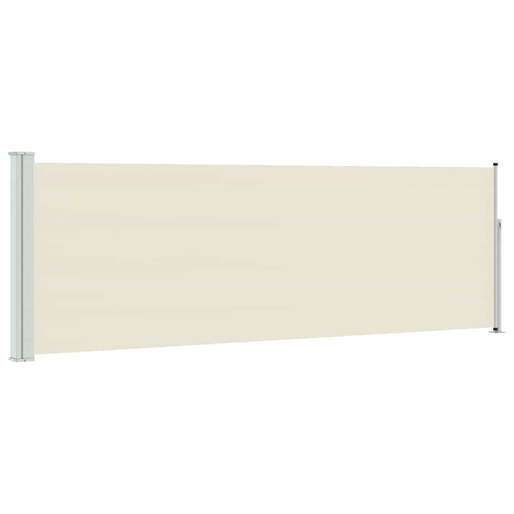Auvent latéral rétractable de patio 100x300 cm crème
