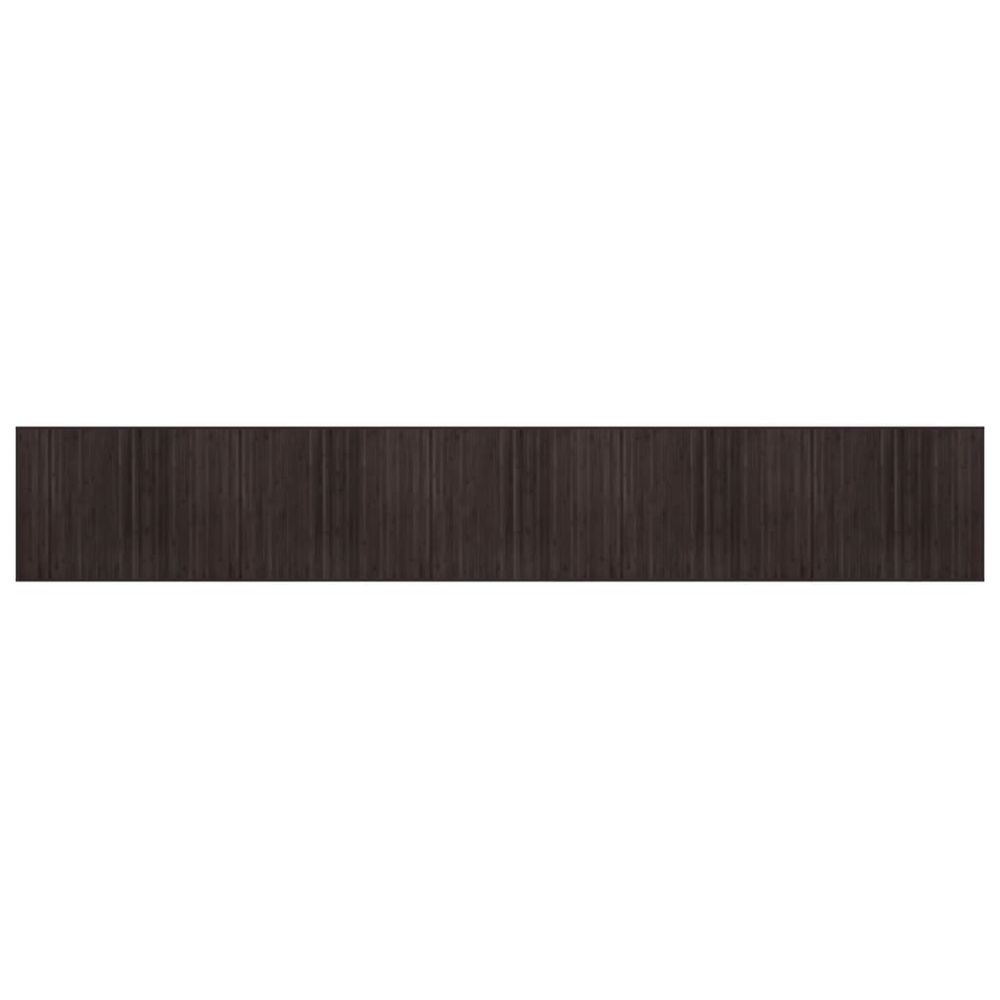 Tapis rectangulaire marron foncé 80x500 cm bambou