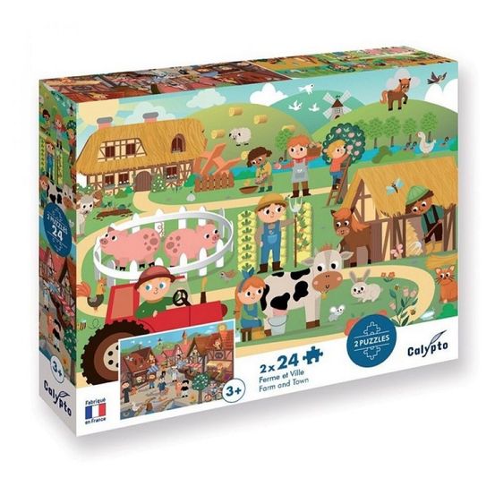 Puzzle 2x24 p ferme et ville