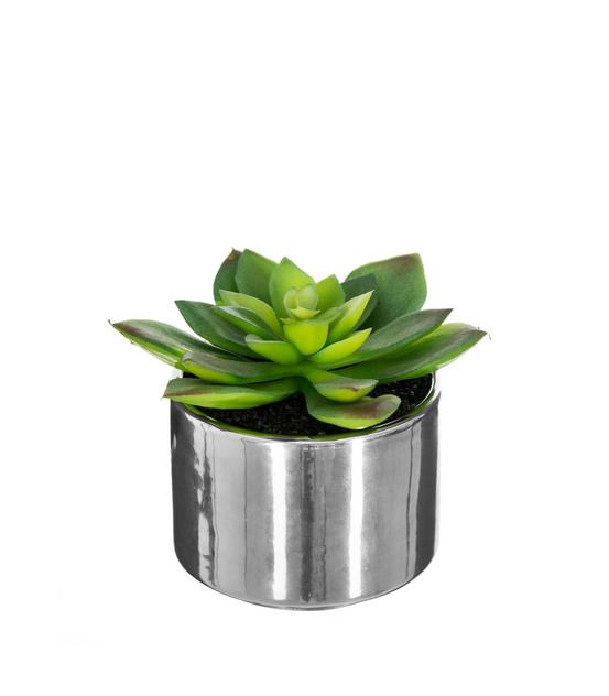 Plante verte artificielle pot en céramique h 15 cm