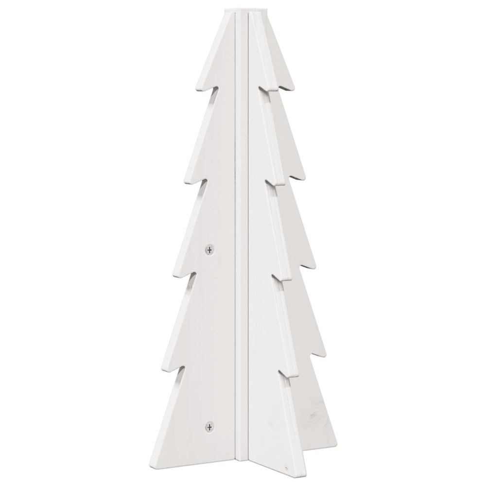 Arbre de noël en bois pour décoration blanc 49 cm pin massif