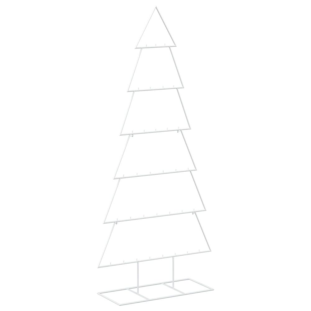 Sapin de noël en métal avec support kuopio 180 cm acier blanc