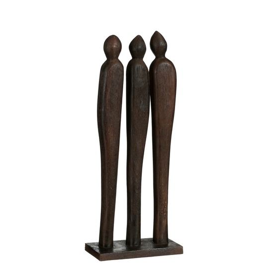 Mica decorations pegara sculpture - l7 x l18 x h46 cm - marron
