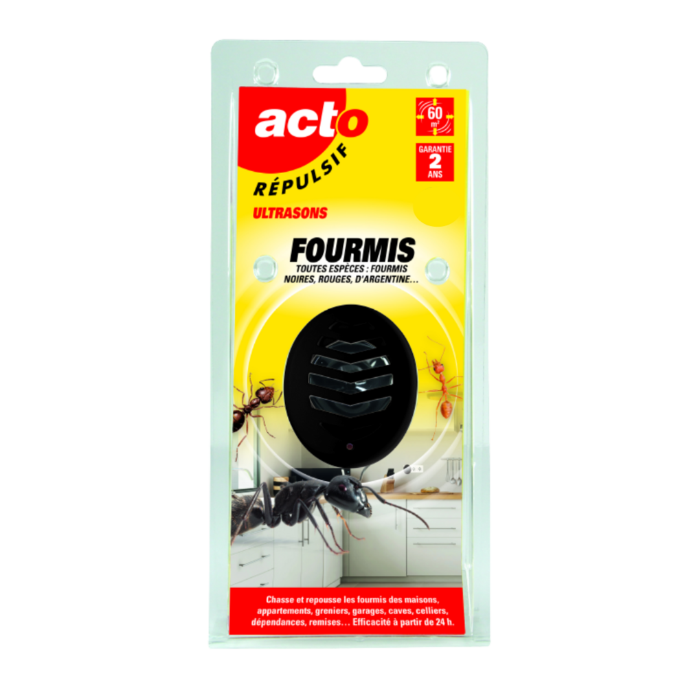Répulsif ultrasons fourmis acto | chasse fourmis efficace & inaudible