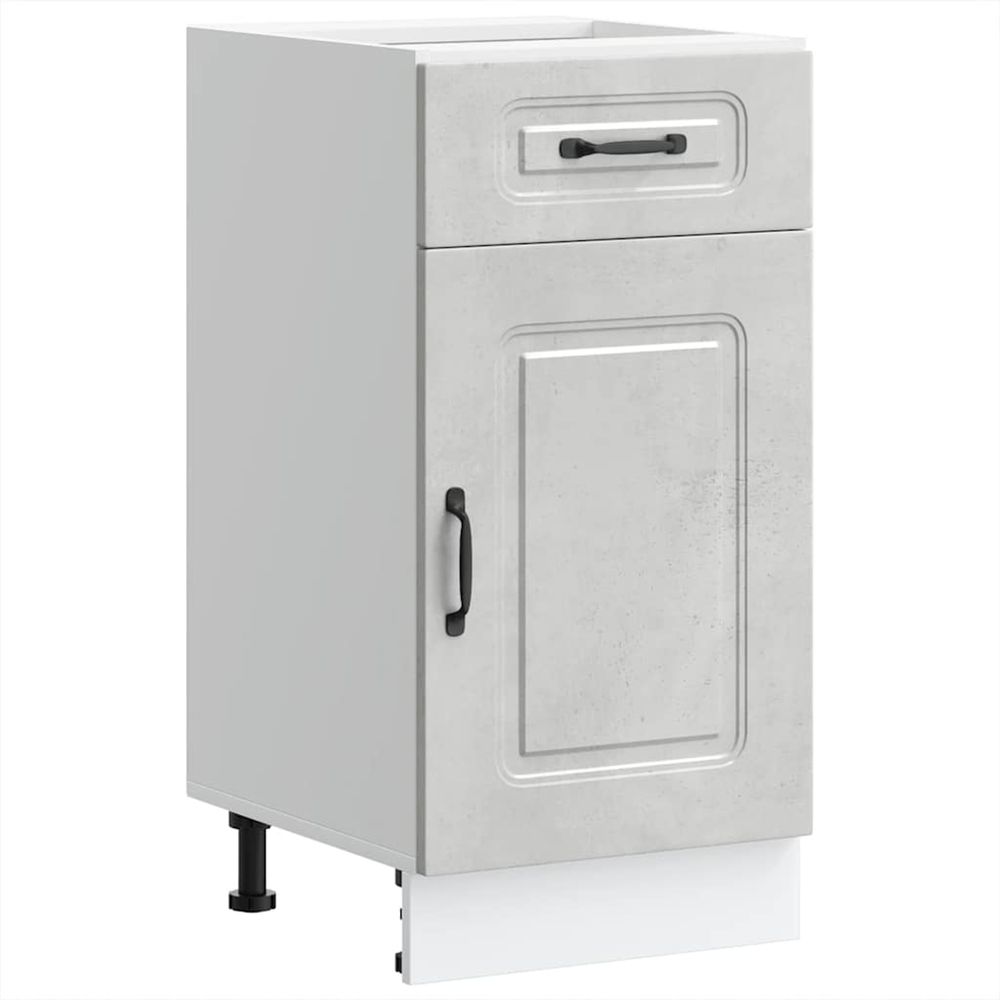 Armoire de cuisine kalmar gris béton bois d'ingénierie