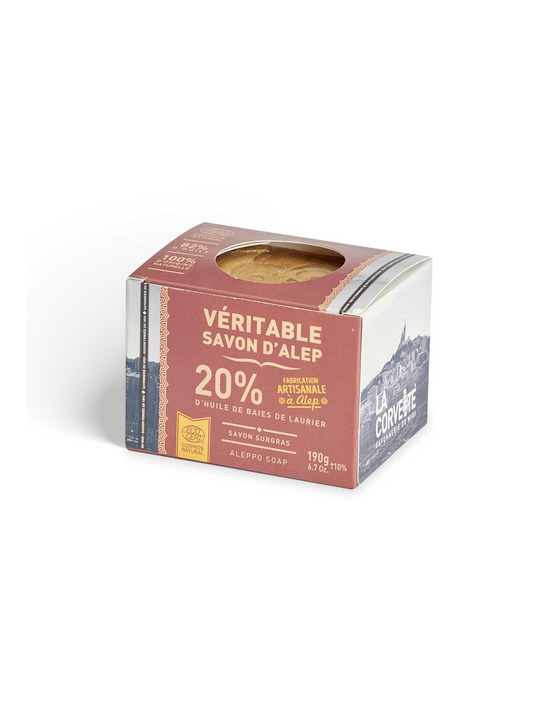 Véritable savon d'alep 20% huile de laurier 190 g véritable savon d'alep 20% huile de laurier 190 g - la corvette